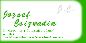 jozsef csizmadia business card