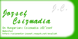 jozsef csizmadia business card